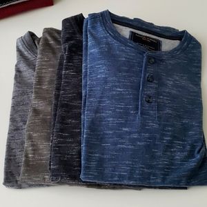 4 Men's 3 button tee shirts